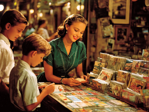 Buying cards at 5 cents a pack at the local candy store